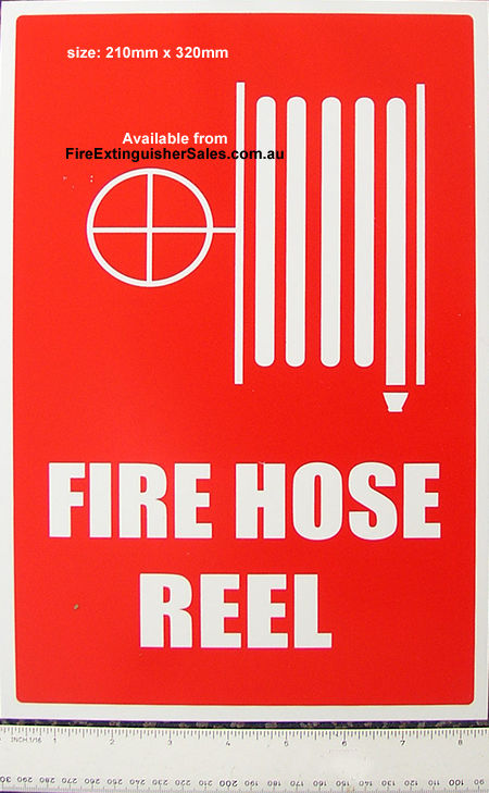 Medium Hose Reel Location Sign - Click Image to Close